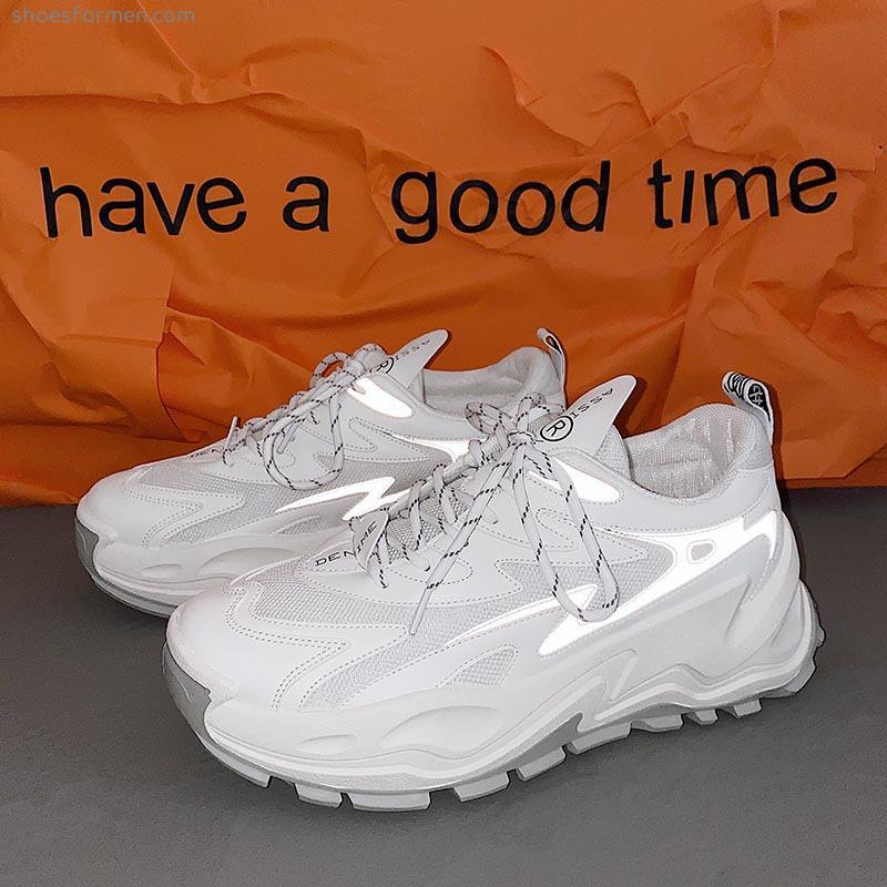 2022 spring and summer new men's shoes thick bottom student wild running shoes men's breathable casual sports old tide shoes
