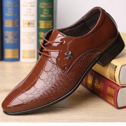 Men's pointed business faculty shoes British wind Korean version of the trend fashion styling teacher marriage shoes