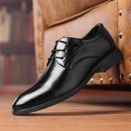 New spring men's business dress black leather shoes Yinglan wind pointed tip belt Korean version of the trend fashion men's shoes