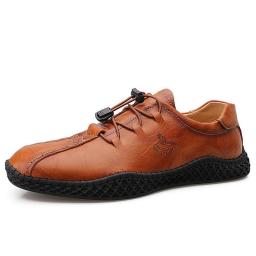 Spring new men's business leather shoes large -size retro casual shoes handmade men's shoes
