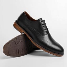 (Business Leather Shoes) Cross-border Generation Bi Shoes Men's British Retro Wash Wedding Shoes Large Size Slip Shoes