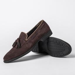 (Men's shoes) suede leather case foot business men's shoes Laofu shoes tassel men's casual shoes a foot men's shoes