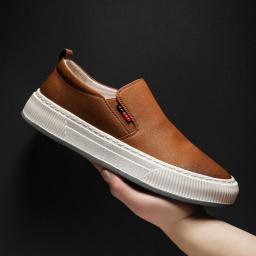 (Men La Fuxing Shoes) small white shoes low canvas shoes lazy one foot Korean version of the trend set foot casual shoes