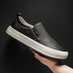 (Men La Fuxing Shoes) Small White Shoes Low Canvas Shoes Lazy One Foot Korean Version Of The Trend Set Foot Casual Shoes