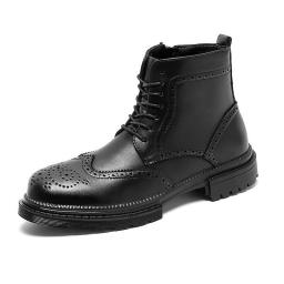 2021 Winter new MMT Martin boots thick in the homework men's leather boots lace plus velvet zipper men's boots tide