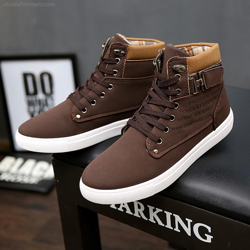 2021 autumn and winter new Korean version of men's shoes high-top shoes retro casual lane with men's trend Martin boots wholesale