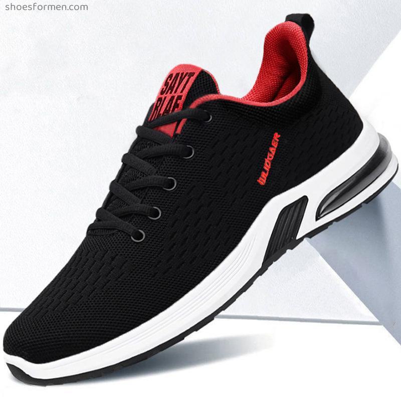 2021 new summer men's shoes men's sports casual wild running tide shoes Korean version of the flying weaving breathable mesh shoes