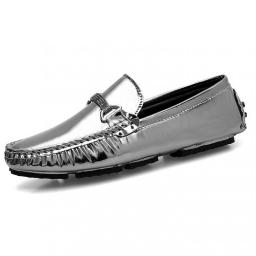 2022 Doudou Shoes Summer Men's Casual Lazy Men's Boat Shoes European And American Loafers Silver