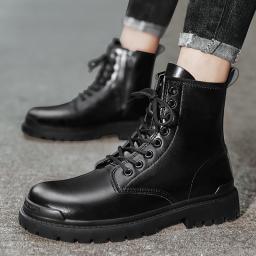 2022 Martin boots men's high -top winter British style retro workers' boots tide to help men Chelsea boots cowhide