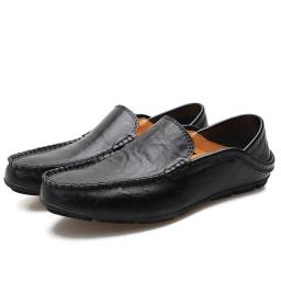 2022 Spring and Summer Men's breathable casual leather shoes, kicking foot driving men's shoes