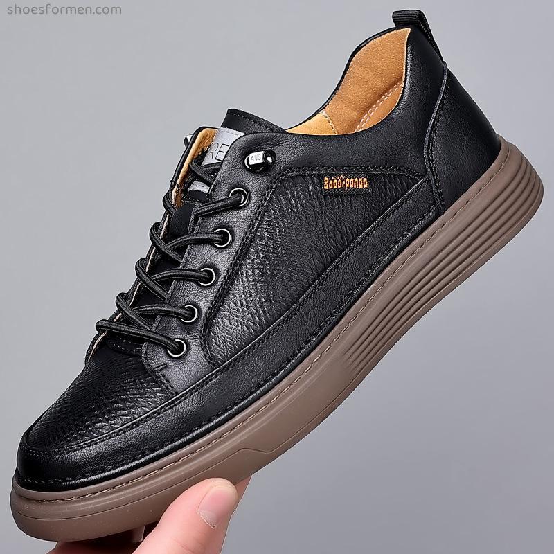2022 Spring new Korean version of trendy waterproof small white shoes casual shoes men's tide shoes wild summer leather shoes