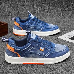 2022 Summer New denim cloth shoes Youth daily outdoor street shooting wild sports low -top casual men's shoes