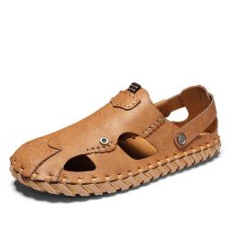 2022 Summer Summer Super Fiber Sandals Low Big Bagfistal Men's Men's Men's Sandalwood Fashion Korean Beach Sandals
