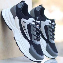 2022 Summer New Men's Shoes Leisure Sports Men's Running Shoes Trend, Breathable Fashion Net Surface Color -fighting Sports Shoes