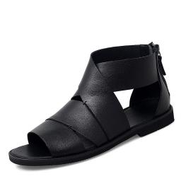 2022 Xia Xia's new Korean trendy fashion men's leather sandals lightweight breathable casual beach shoes cold drag