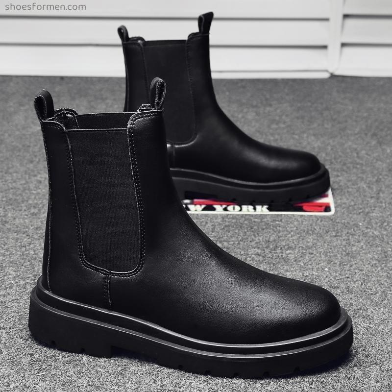 2022 autumn and winter new high -top Martin boots, martial arts boots, locomotive workers Cherry boots sleeve non -slip youth