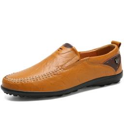 2022 large size men's leather shoes British leather shoes big size driving shoe shoes new style
