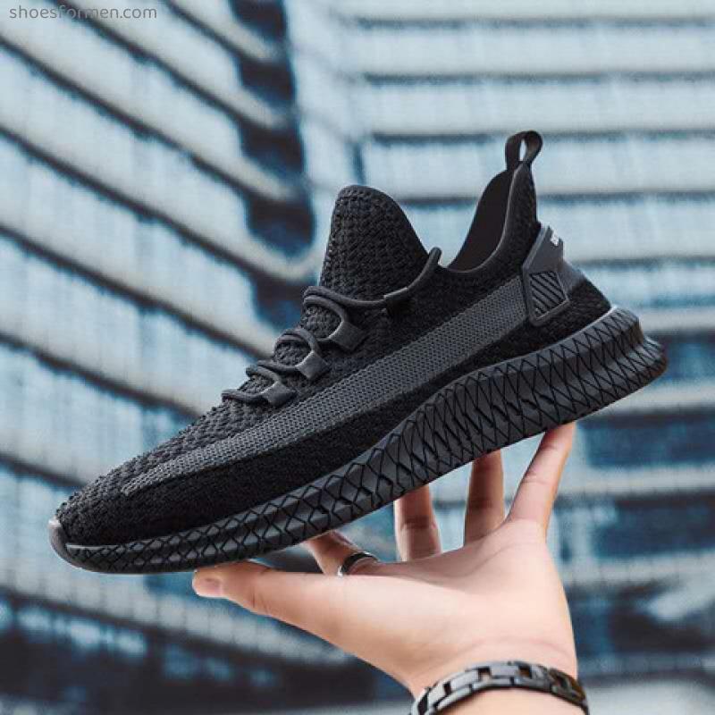 2022 men's shoes spring and autumn casual shoes men's trend wild sports shoes men's shoes flying weave breathable mesh shoes