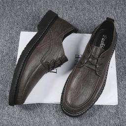 2022 New British Outdoor Walking Show Small Leather Shoes Men's Sewing Line Fashion Business Facial Shoes Men