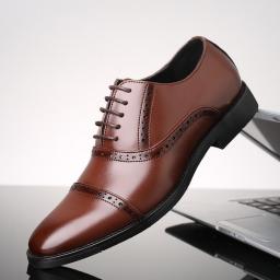 2022 New Brooke Men's Shoes Korean Version Of The British Tide Shoes Casual Business Shoes Men's Large Size Shoes