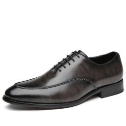 2022 new business facial shoes men's retro British wind teen office shoes gentleman Oxford de B shoes
