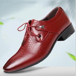 2022 new dress business men's shoes fish squamatus fashion British breathable casual shoes to work office shoes