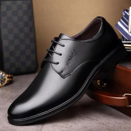 2022 new explosive men's British business dress shoes men's casual shoes leather men's shoes pointed single shoes