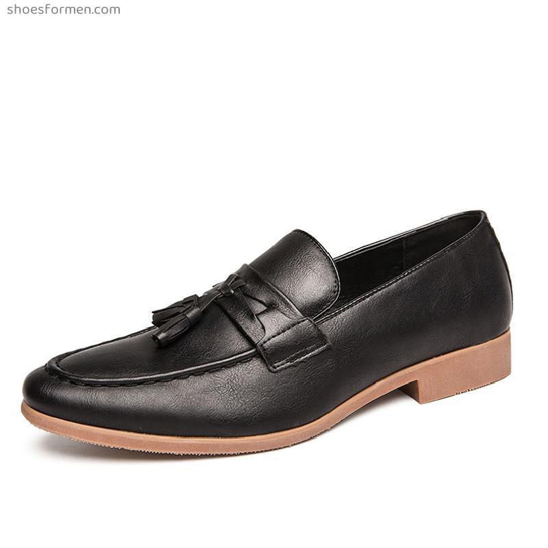 2022 new leather shoe shoes, foot Su men's shoes, low -top men's spring bean bean shoes Lefu shoes casual