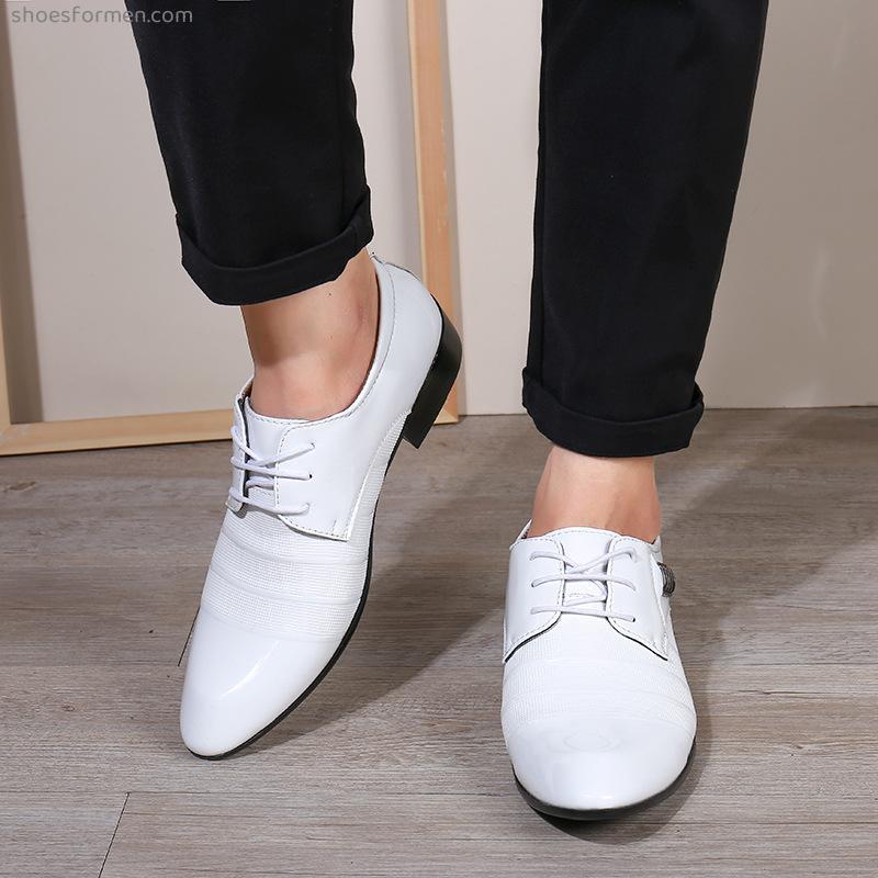 2022 new men's business dress black leather shoes pointed Ying Yueyun wind casual male trend single shoes