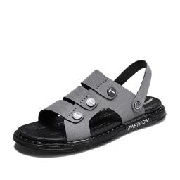 2022 new men's casual sandals wearing outdoor beach sandals trend super fibrous skin summer new men's shoes