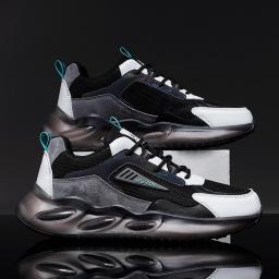 2022 New Men's Shoes Korean Version Of The Low-top Men's Popcorn Bottom Casual Shoes Thick Bottom Growth Sports Running Shoes Tide Shoes