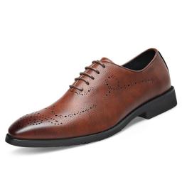 2022 Spring, Summer, Bullock Men's Shoes Breathable British Large Size 47 Wholesale Brown European And American Men's Business Banquet Shoes