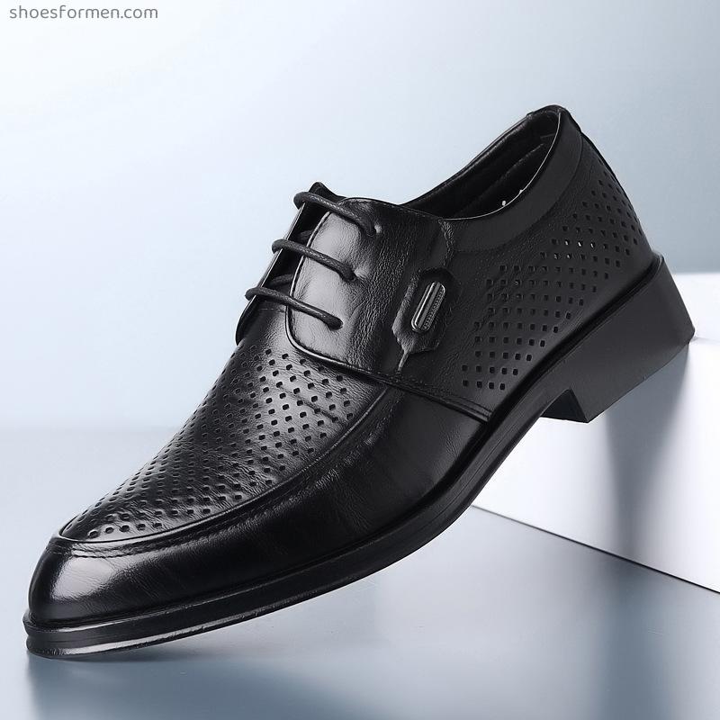 2022 spring and autumn new leather shoes men's business dress companionge large size shoes wild casual wedding shoes
