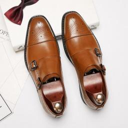 2022 spring new BLOK carved men's shoes business facing shoes men's British black buckle Oxford shoes