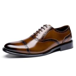 2022 Spring New BLOK Carved Men's Shoes Men's Leather Business Shoes Casual Plus Three Joint Shoes