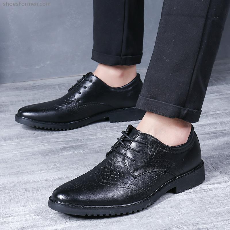 2022 spring new business men's shoes Bolk Ying wind carved retro tide shoes male skin shoes