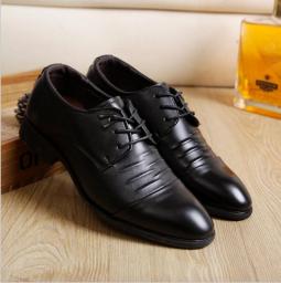 2022 spring new men's business leather shoes dress men's shoes British wind Korean version of the trend fashion men's shoes