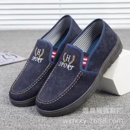 2022 spring new men's casual fashion breathable comfortable lazy people comfortable one foot wholesale old Beijing cloth shoes