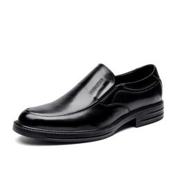 2022 Spring New Men's Casual Shoes Men's Leather Business Head Layer Leather Men's Shoes Breathable Men's Shoes Black