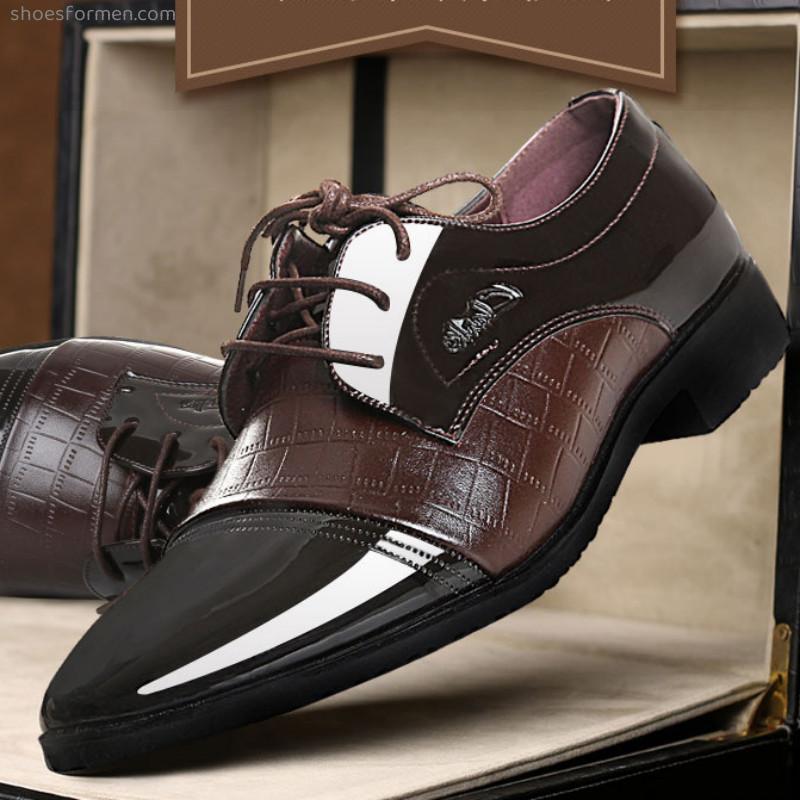 2022 spring new men's shoes fashion dress business men's leather shoes pointed belt leisure office men's shoes