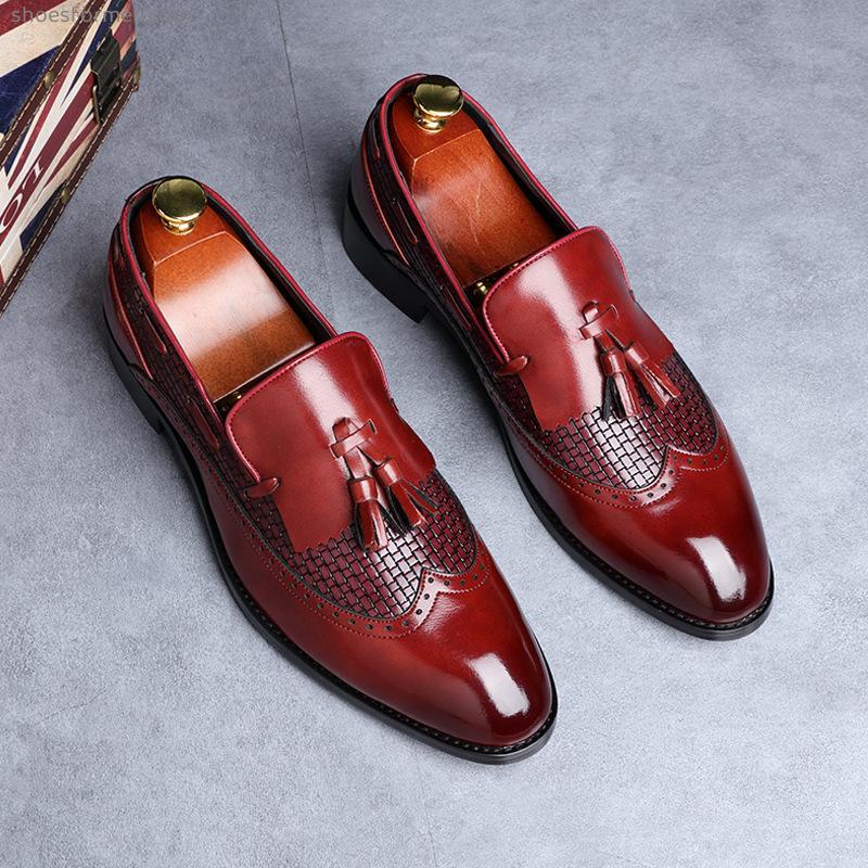 2022 spring new men's shoes low help breathable business casual dress one foot shoes men