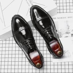 Autumn Korean trend shoes laces youth fashion wild casual business dress suit small leather shoes men