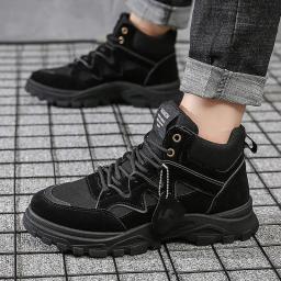 Autumn and winter new Martin boots men's Korean version of men's short boots British Wolf Desert Boots thick bottom increase men's shoes