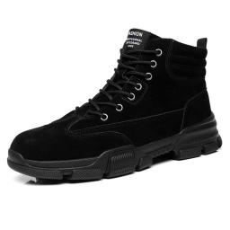 Autumn and winter new casual Martin boots plus velvet Martin boots men's shoes high -top fashion workers outdoor shoes men