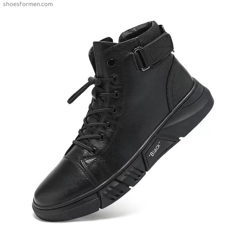 Autumn and winter new trend Martin boots men's British men's boots high -top men's casual leather boots trend shoes