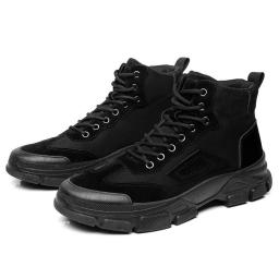 Autumn and winter plus warm new Martin boots high -top men's boots fashion casual men's boots
