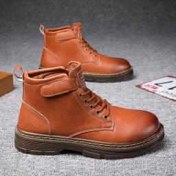 Autumn and winter tightly band thick bottom men's shoes high -top personality magic stick Martin boots boot boots
