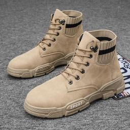 Autumn casual Martin boots, gang trendy men's boots retro socks, exit boots are outdoor boots