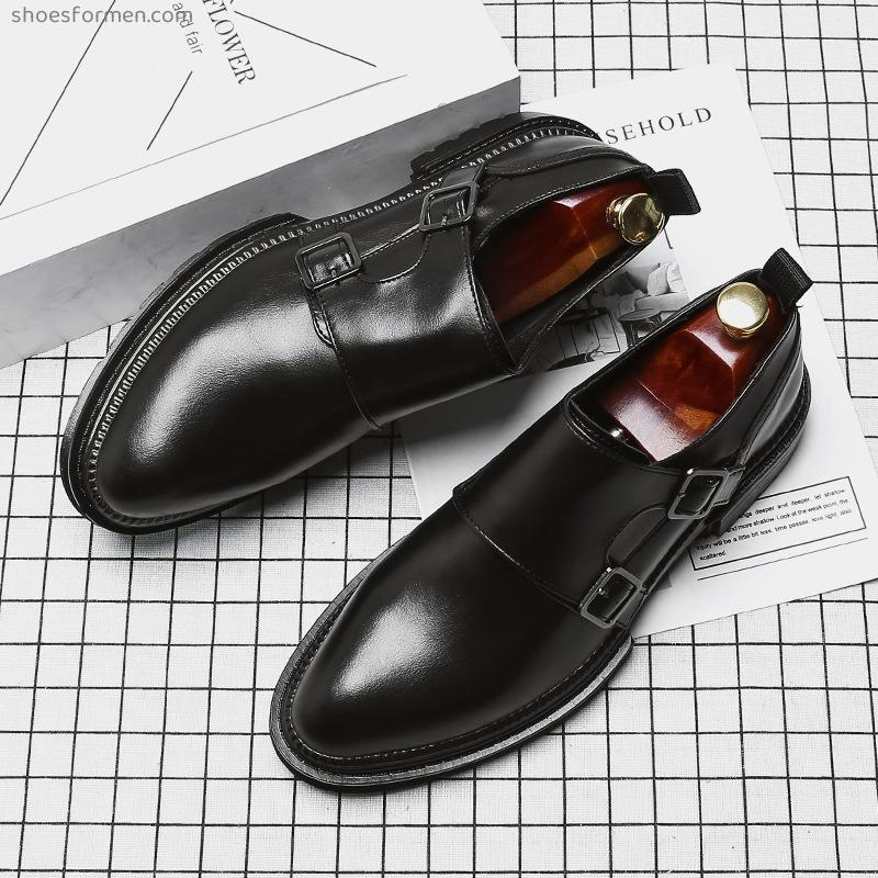 Autumn leather shoes men and leisure business is in the British trend Korean version of the wild lazy set foot light shoes