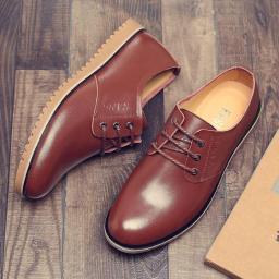 Autumn new business casual leather shoes men's shoes Korean version of British format leather shoes driving shoes work shoes